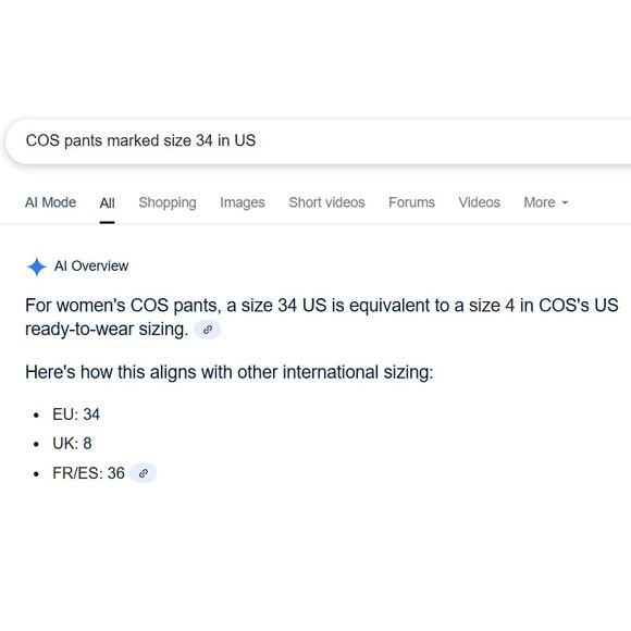 COS Collection of Style Ankle Pants Womens 4 EU 34 Black Stretch 282721 03280135 - Picture 12 of 12